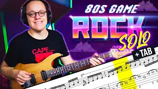 80s Game Rock Guitar Solo in Dm (Suhr Modern)