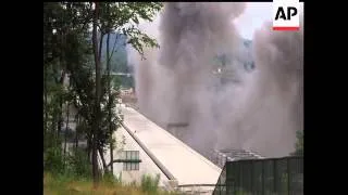 A section of the 58-year-old Allegheny River Bridge has been demolished. The bridge was taken down T