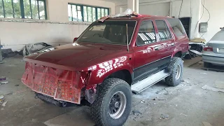 Paint job Toyota Hilux Surf 130 to Red Pearl | Покраска Сюрфа в красный перламутр комбинированный