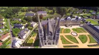 Le sanctuaire de Montligeon vu du ciel