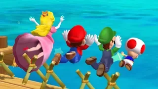 Mario Party 9 - Minigames - Mario VS Luigi VS Peach VS Toad (Master COM)