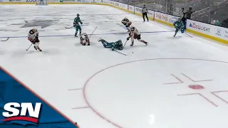 Timo Meier Gets Taken Down, Gets Back Up To Fire Home Power Play Goal