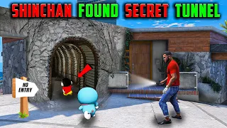 Shinchan & Doraemon Found😱 A Secret Underground Tunnel In Franklin🏡House | Shinchan Missing😭 #gta5