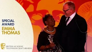 Emma Thomas is Presented with the Special Award by Greg Davies | BAFTA TV Craft Awards 2019