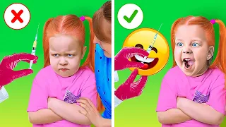 GIRL VS DOCTOR! 💉😰🍬 || All Parents Should Know These Useful Life Hacks