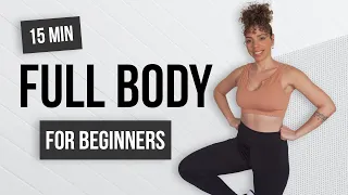 15 MIN FULL BODY TONING Workout For Beginners (No Equipment, No Repeat, No Talking, With Cool Down)