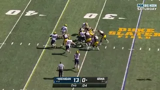 Iowa runs fake kneel trick play and nobody falls for it
