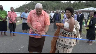 Fijian Prime Minister commissions Tokou village seawall.