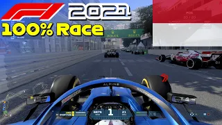 F1 2021 - 100% Race Monaco in Ocon's Alpine | PS5