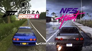 Forza Horizon 4 vs. NFS HEAT | Nissan Skyline GT-R V-Spec (R32) '93 Sound Comparison (side by side)