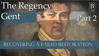 Art Restoration - Removing overpaint from a 127 year old Restoration  Part 2  #paintingrestoration