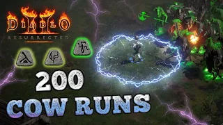 Best items & runes from 200 cow runs ! Diablo 2 resurrected