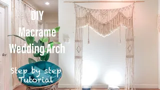 DIY luxurious and elagant Macrame Wedding Backdrop | easy macrame projects | step by step tutorial