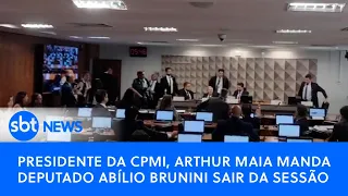 Presidente da CPMI, Arthur Maia manda deputado Abílio Brunini sair da sessão