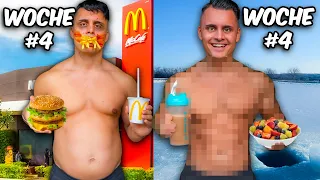 FINALE! 1 Monat nur bei MCDONALDS essen vs. 1 Monat nur GESUND essen I McMathon Selbstexperiment