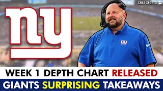 NY Giants Release SURPRISING Depth Chart Before Week 1 vs. Dallas Cowboys | New York Giants News