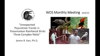 James Karr: "Unexpected Population Trends: Panamanian Rainforest Birds -Complex Webs"  (Oct 3, 2022)