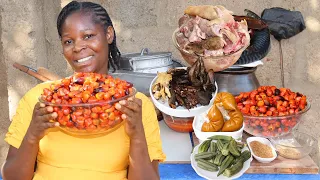How To Make Banga Soup Recipe !! | Palmnut Soup & Cooking Recipes!! Africa Food...