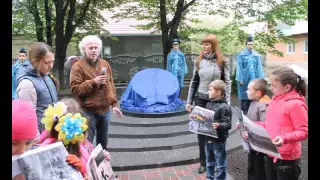 Узин 26 04 2016 Відкриття памятника жертвам Чорнобильскої катастрофи