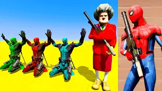 Scary Teacher 3d - Spiderman Vs Miss T "Spiderman Saves Deadpool from Miss t - 3d Animation
