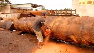 Amazing Woodworking Factory Giant Wood Cutting Saw The tree is very long