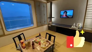 🛟JAPANESE ROOM on the SEA🌉OVERNIGHT FERRY, JAPAN♨️