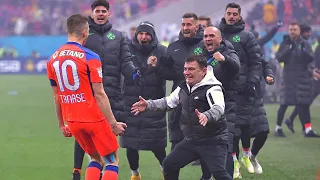 REZUMAT | FCSB - Rapid 3-1. Nebunie de derby.  Tănase a reușit dubla, penalty, eliminare Morais