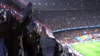 FC Barcelona anthem + "O le le, O la la, Ser del Barça es, el millor que hi ha"