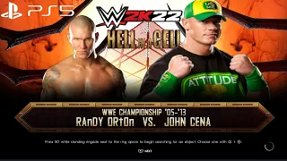 WWE 2K22 JOHN CENA vs RANDY ORTON - WWE TITLE HELL IN A CELL MATCH: WWE HELL IN A CELL 2009