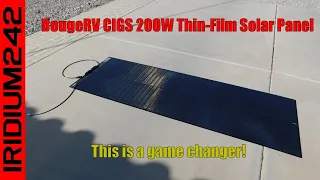 High Tech Emergency Solar:  BougeRV CIGS Flexible Solar Panel