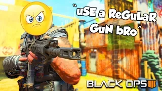 "uSE a ReGuLAR GuN bRo!" (Black Ops 4 Knife Only Rage Reactions)