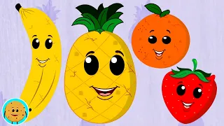 Five Little Fruits Jumping On The Bed - Learn Numbers and Nursery Rhymes for Kids