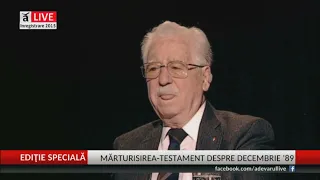 Interviu 2015 Iulian Vlad, ultimul sef al Securitatii in 1989 Partea 1