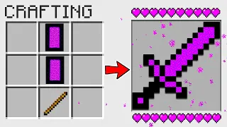 HOW TO CRAFT a NETHER PORTAL SWORD in Minecraft? SECRET RECIPE *O*