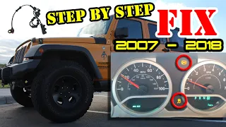 07-18 Front wheel speed sensor replacement Jeep JK | abs traction control light Jeep Wrangler How To