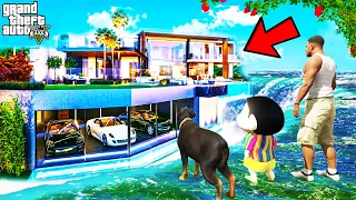 Franklin Buy NEW LUXURY WATER HOUSE To Surprise SHINCHAN and CHOP in GTA 5