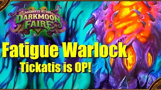 *NEW* Fatigue Warlock! TICKATUS IS OP! - Darkmoon Races - Hearthstone