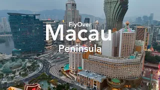 Flyover Macau, China - City Center Macau Peninsula Drone and ground View! DJI Mini 4 Pro Drone #fyp