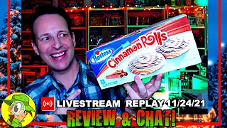 Hostess® 🧁 ICED CINNAMON ROLLS Review 🌀 Livestream Replay 11.24.21 ⎮ Peep THIS Out! 🕵️‍♂️