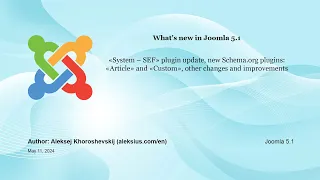 What's new in Joomla 5.1