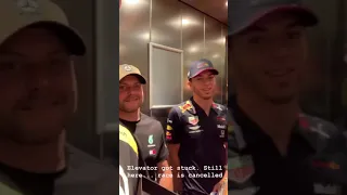 F1 drivers stuck in an elevator at German GP.