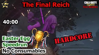 Hardcore The Final Reich Easter Egg Speedrun Solo World Record 40:00 (No Consumables)