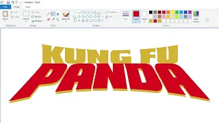 How to draw the Kung Fu Panda logo using MS Paint | How to draw on your computer