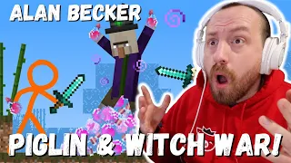 INSANE FIGHT SCENES! Alan Becker - Animation vs. Minecraft Shorts Ep. 20 - 21 (REACTION!)