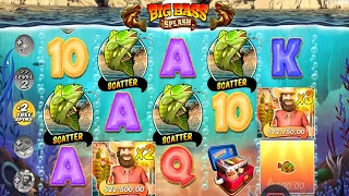 BIG BASS SPLASH 4 SCATTERS PLUS 2 FREE SPINS - 3X MULTIPLIER - BONUS BUY ONLINE CASINO ONLINE SLOT