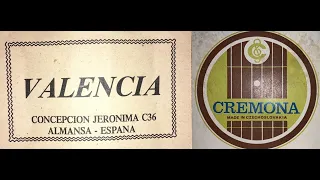 Обзор Гитара Cremona чехословакия 70 х годов и Valencia C 36