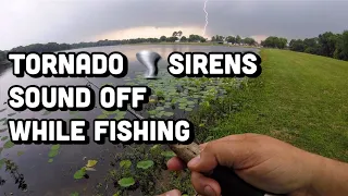 Tornado Sirens Sound Off While Fishing #bassfishing