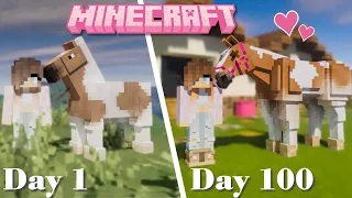 I Survived 100 Days in Minecraft - Horse Edition | Pinehaven