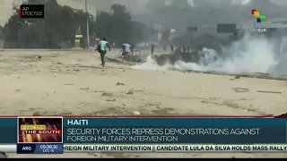 Protest against possible foreign intervention in Haiti
