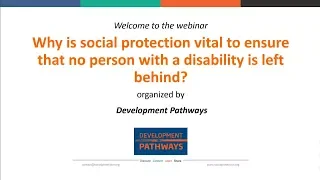 Why is social protection vital to ensure that no person with a disability is left behind?